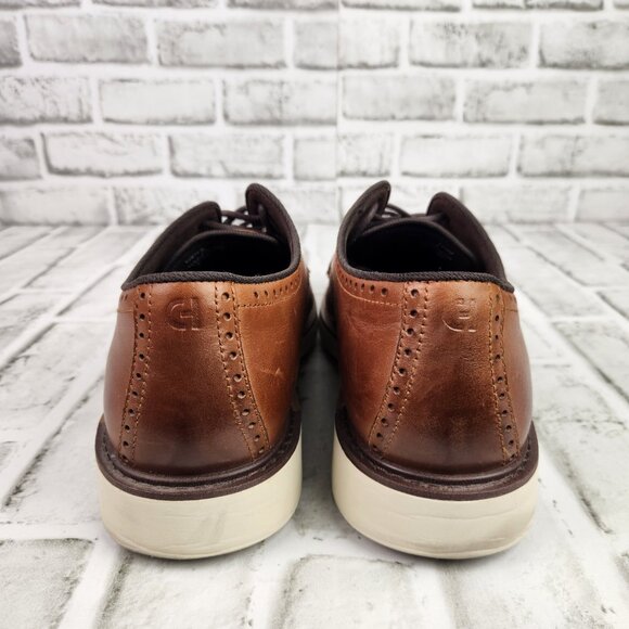 Cole Haan Go To Oxford Men Size 11.5 M Plain Toe Dress Brown Casual Comfort Shoe - Picture 5 of 10